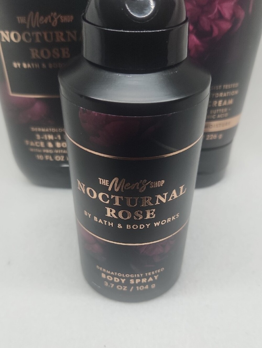Bath and Body Works Nocturnal Rose Men's Set 3-in-1 Wash, Cream, & Mist New - Picture 6 of 10